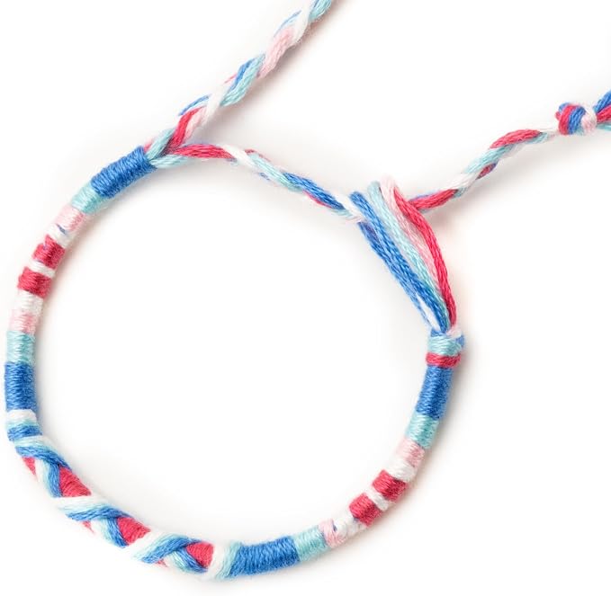 Bracelet brésilien enfant — à vœux coton tressé — BVE-18