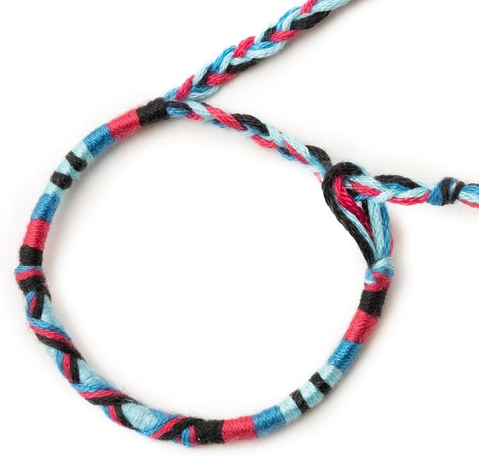 Bracelet brésilien enfant — à vœux coton tressé — BVE-17