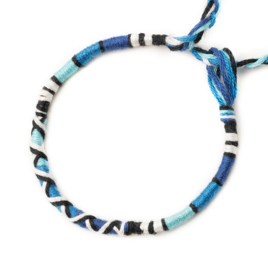 Bracelet brésilien à vœux — coton tressé ajustable — BV01