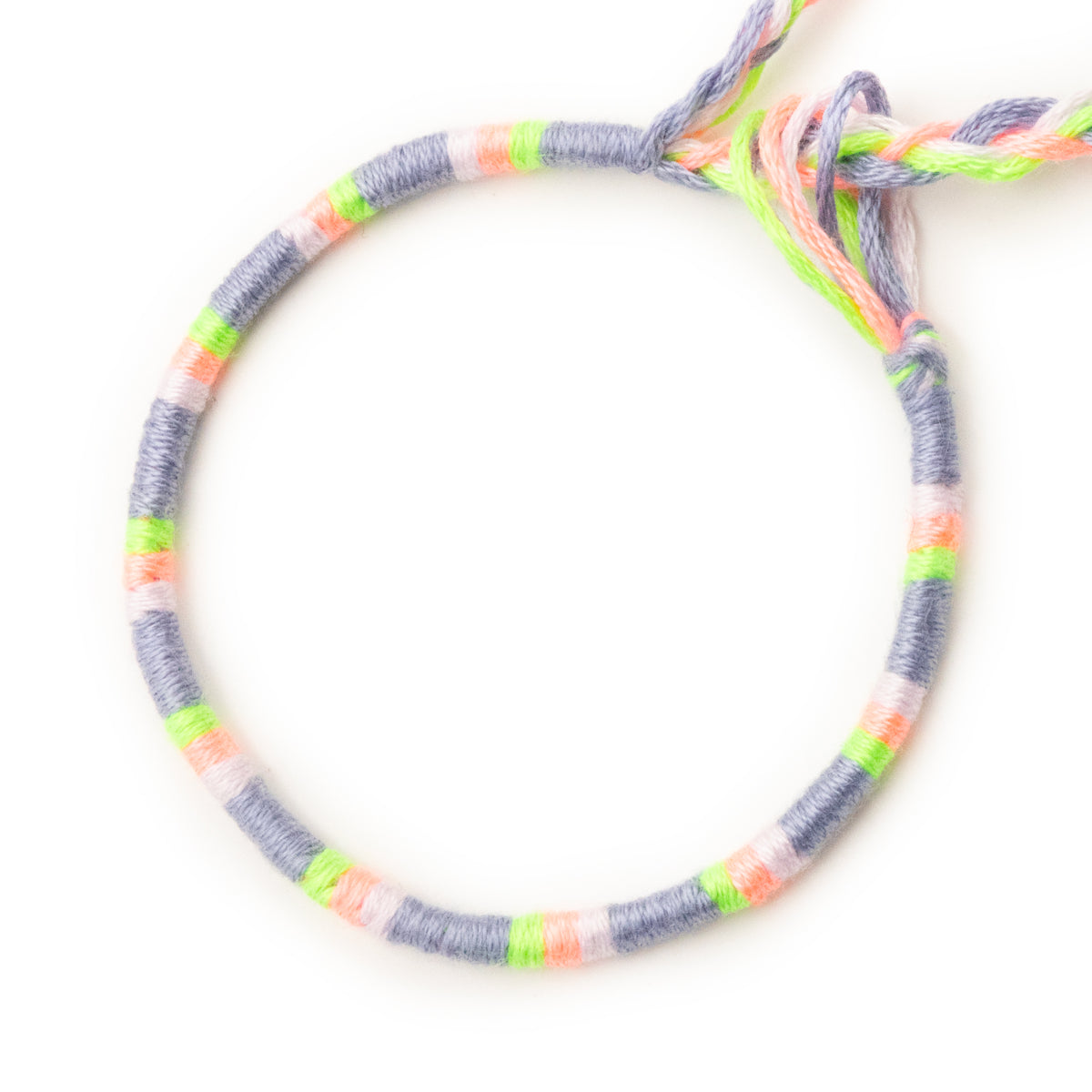Bracelet brésilien à vœux — coton tressé ajustable — BV73